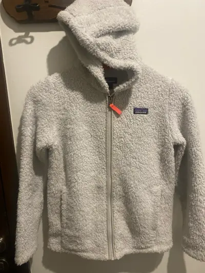 Chaqueta de polar con capucha Patagonia gris - miniatura 1
