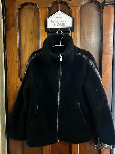 Chaqueta de lana negra con cierre Roly Go - miniatura 3