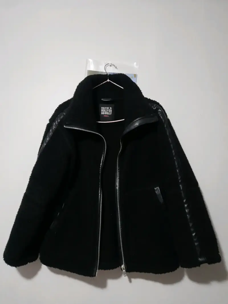 Chaqueta de lana negra con cierre Roly Go - 5
