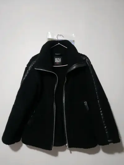 Chaqueta de lana negra con cierre Roly Go - miniatura 5