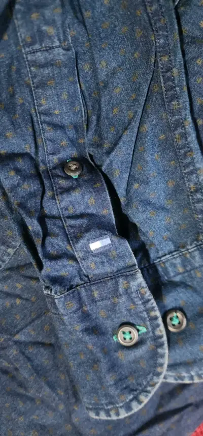 Camisa de mezclilla Tommy Hilfiger azul - miniatura 3