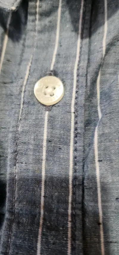 Camisa a rayas azul Caterpillar para hombre - miniatura 4