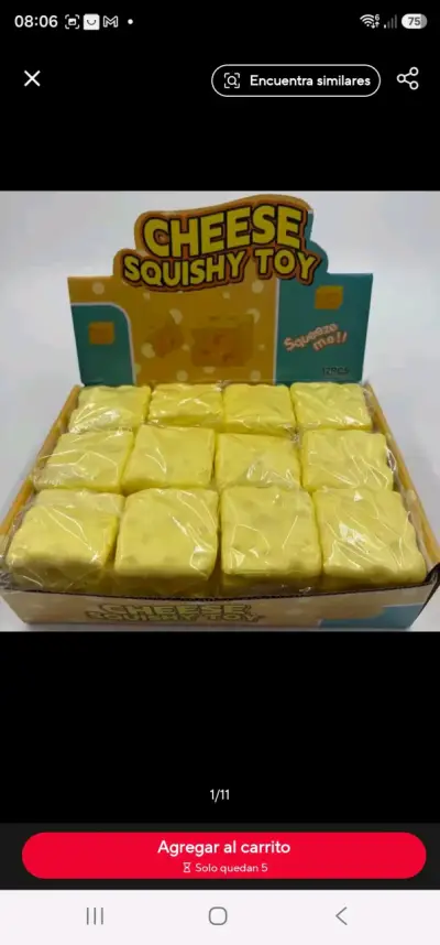 Juguete Squishy de Queso Antiestrés - miniatura 3