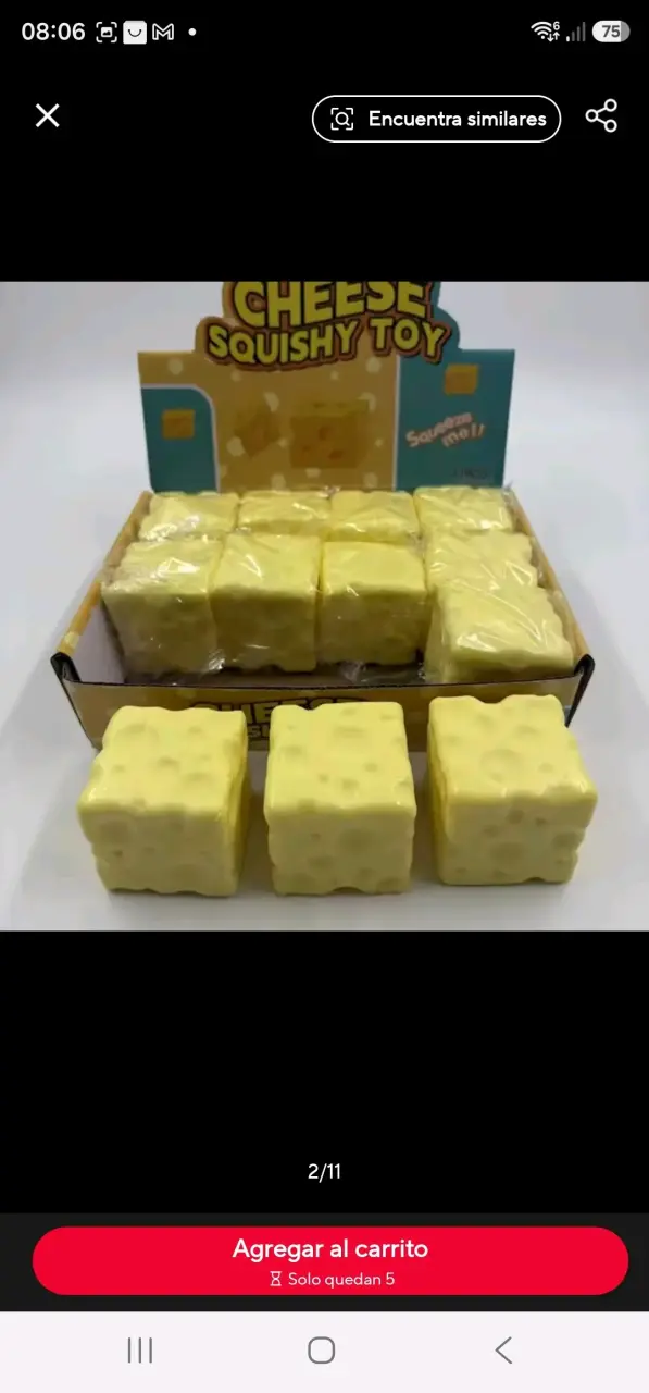 Juguete Squishy de Queso Antiestrés - 5
