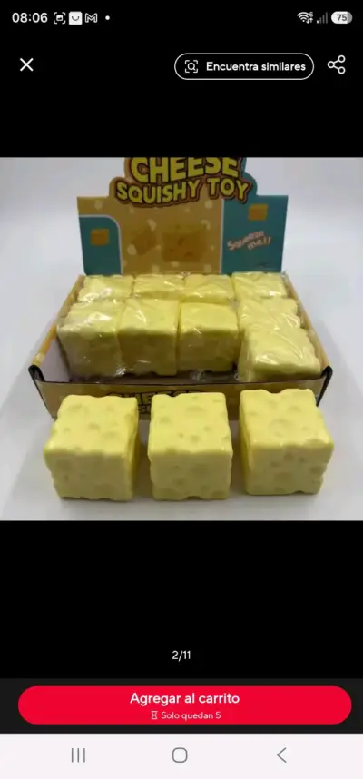 Juguete Squishy de Queso Antiestrés - miniatura 5