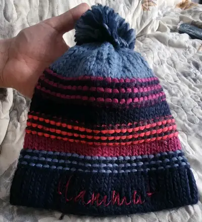 Gorro de lana multicolor con pompón Mammut - miniatura 1