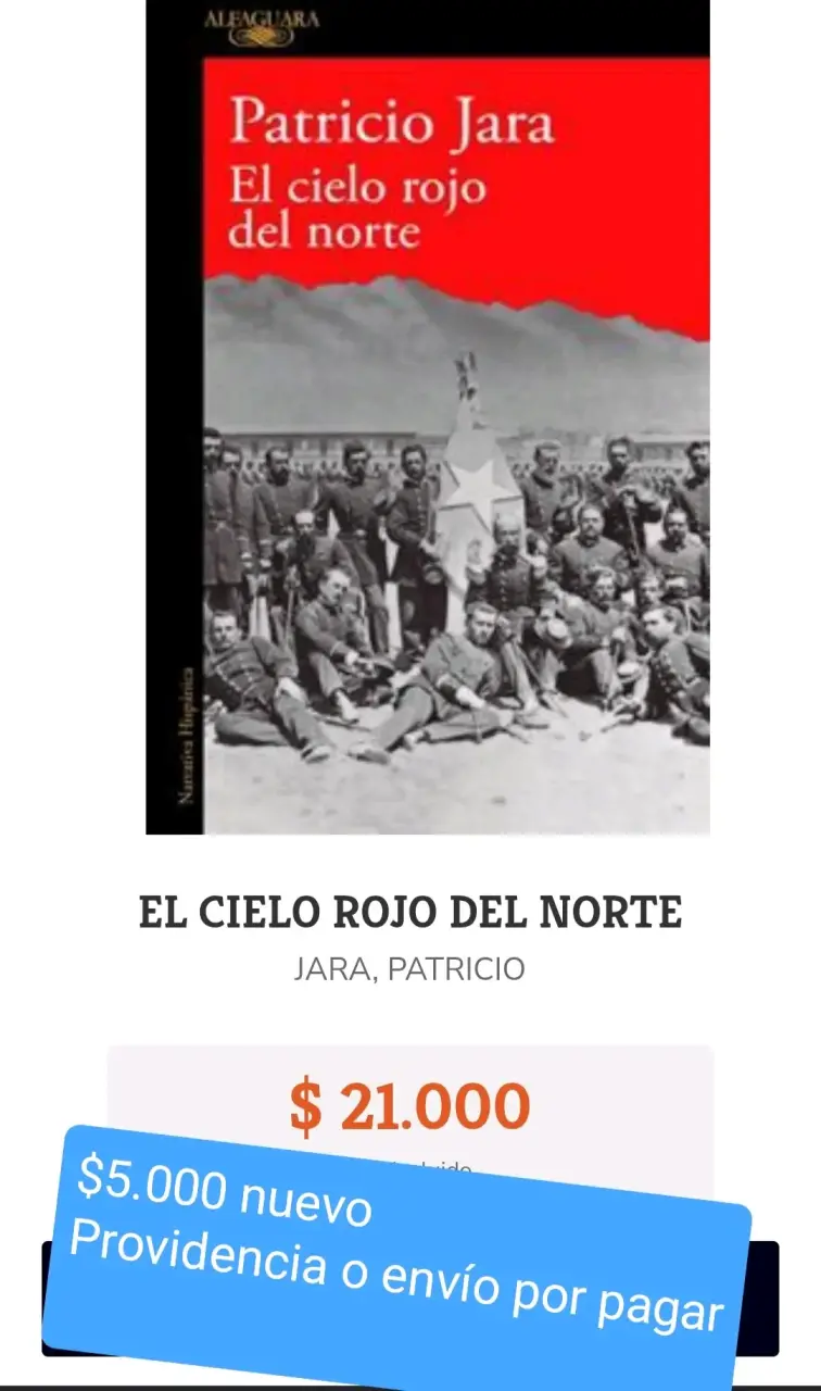 Libro 'El Cielo Rojo del Norte' de Patricio Jara