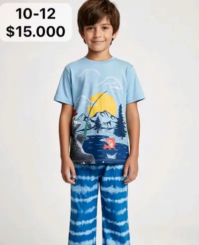 Conjunto de pijama infantil 4 piezas talla 10/12 - miniatura 2