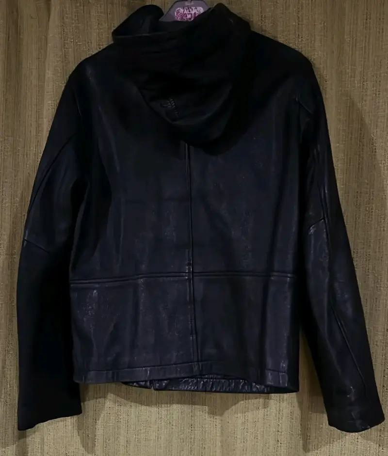Chaqueta de cuero negra para mujer - 2