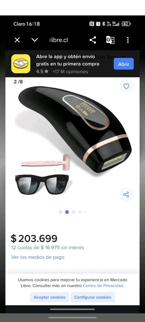 Depiladora IPL con pantalla LED y accesorios - 3