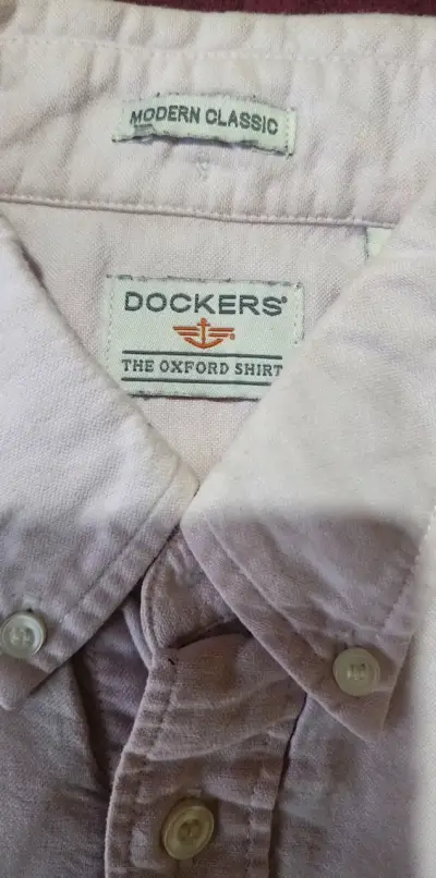 Camisa Oxford Dockers Modern Classic Beige - miniatura 2