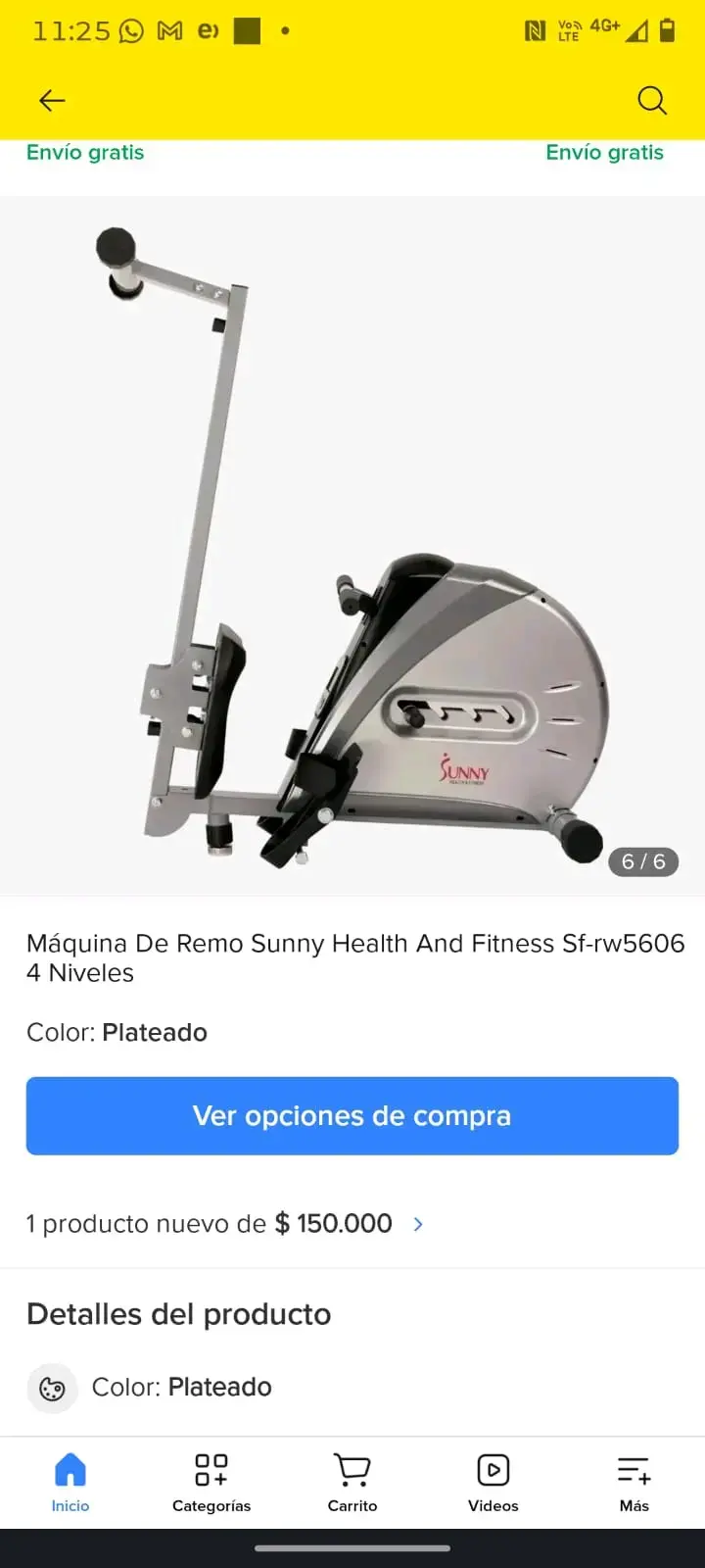 Máquina de Remo Sunny Health And Fitness SF-RW5606 - 4