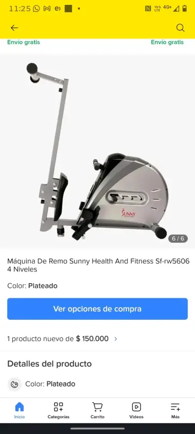 Máquina de Remo Sunny Health And Fitness SF-RW5606 - miniatura 4