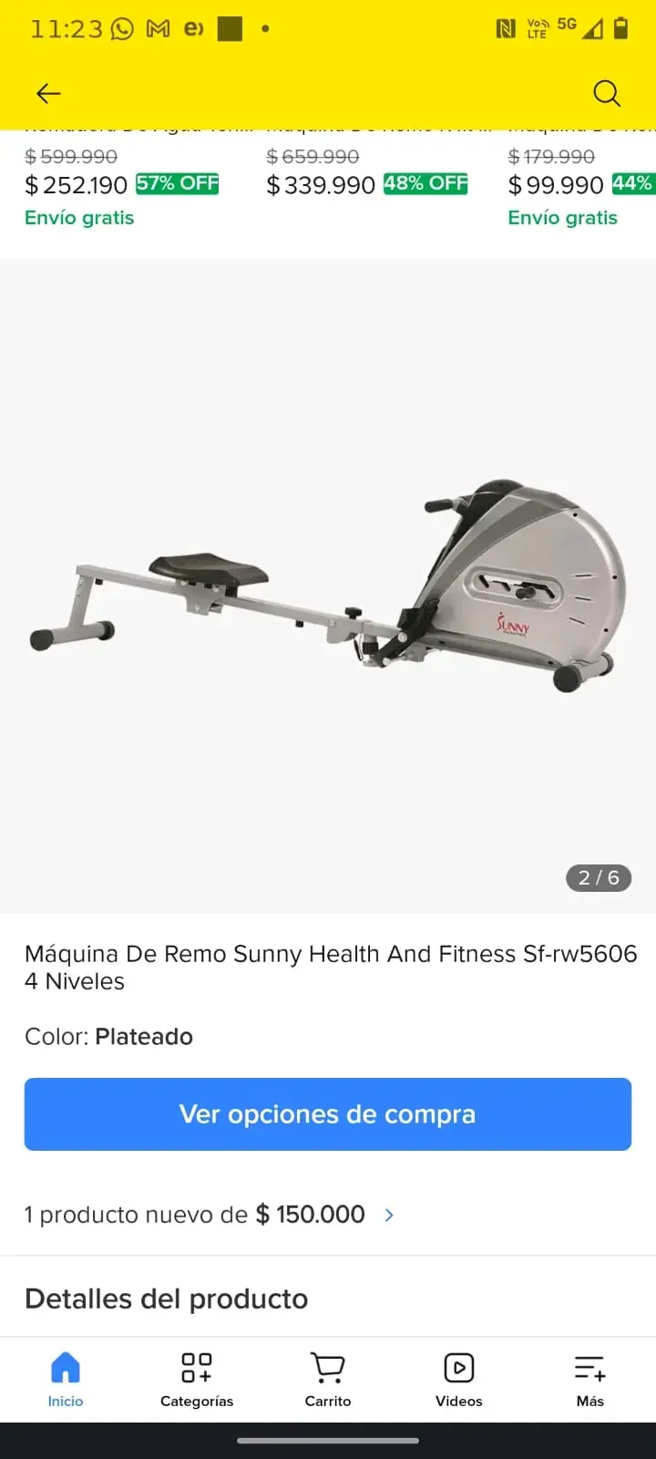 Máquina de Remo Sunny Health And Fitness SF-RW5606 - 5
