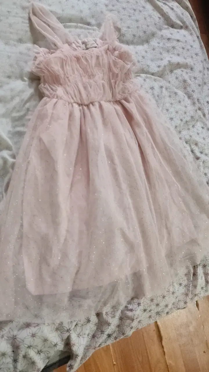 Vestido de fiesta rosa para niña con brillo - 3