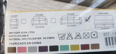 Fundas de Sofá Elásticas Nuevas Color Gris - miniatura 3
