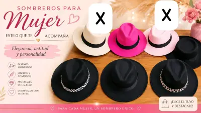 Sombrero de Mujer en Varios Colores - miniatura 2