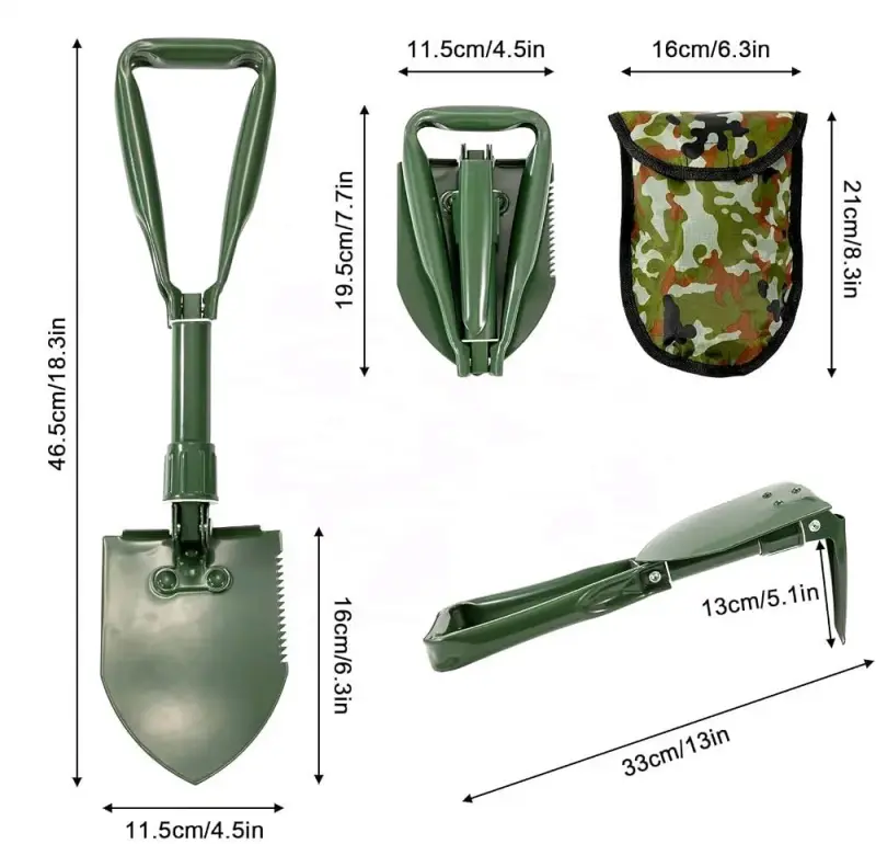 Pala plegable de camping 46.5 cm - 1