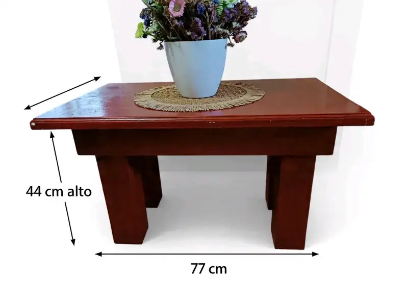 Mesa de centro de madera 77x44 cm