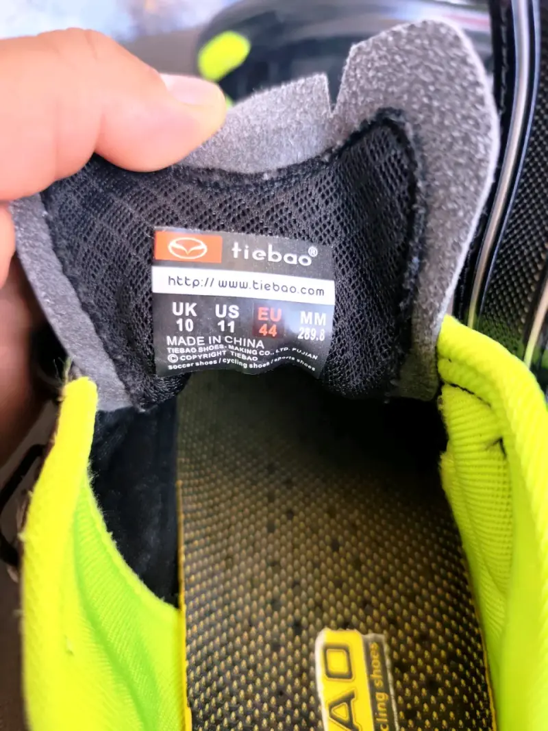 Zapatillas de ciclismo Tiebao negras con velcro - 3