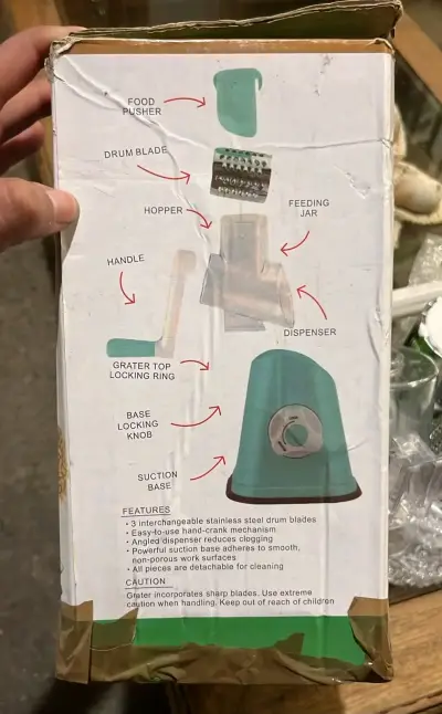 Rallador de Tambor Manual con Cuchillas - miniatura 3