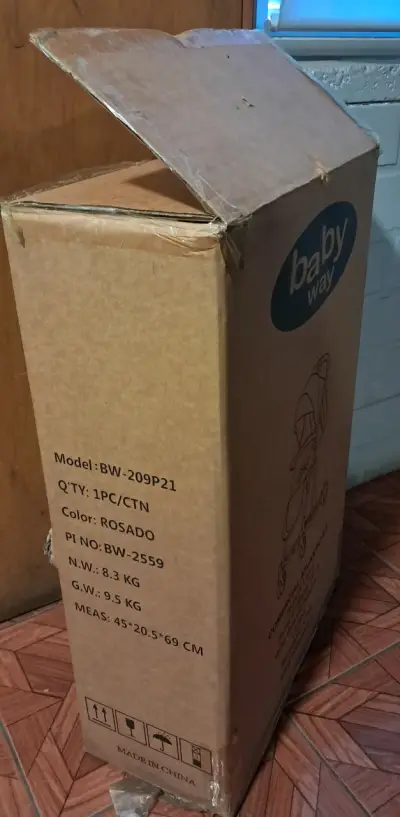Coche para bebé Baby Way rosado plegable - miniatura 4