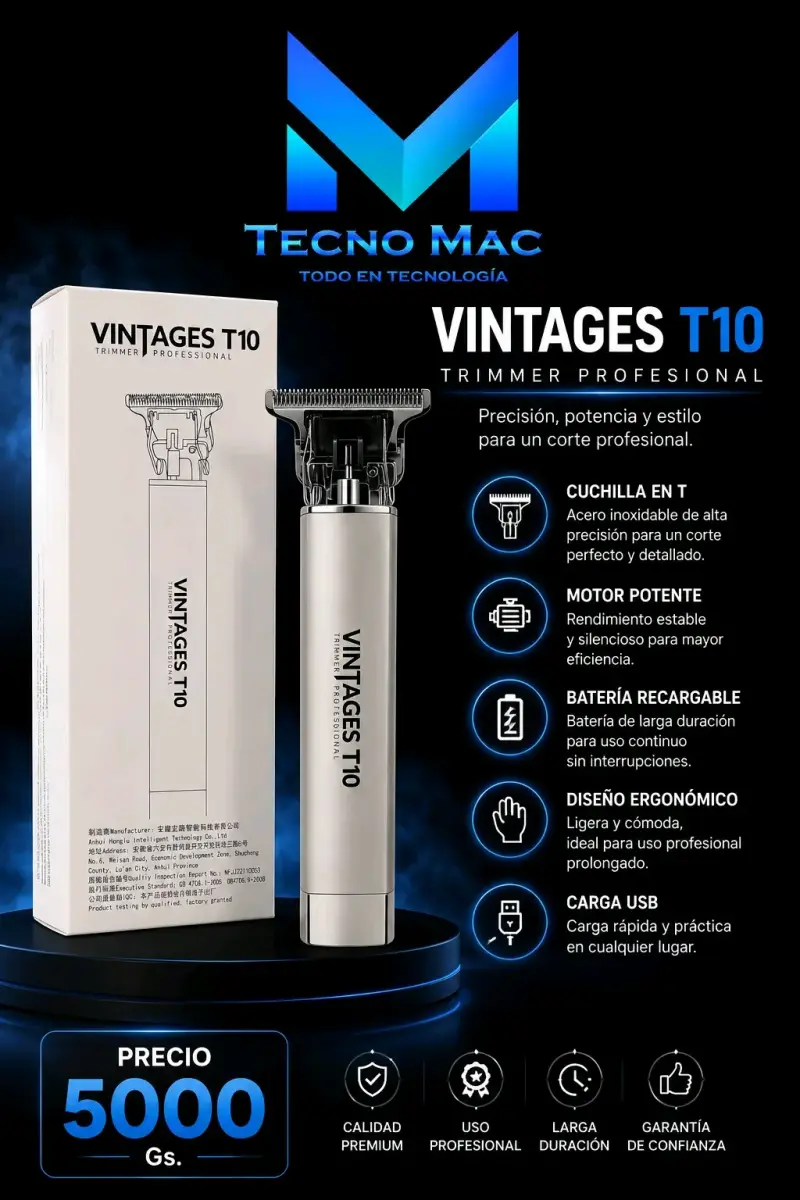 Cortadora de Pelo Profesional Vintages T10