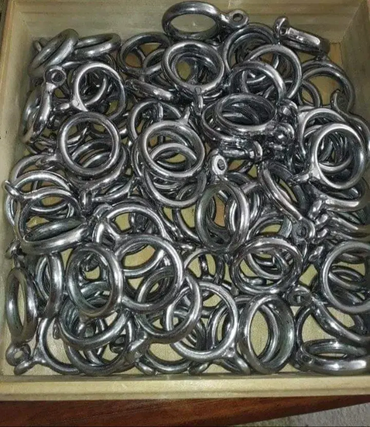 Argollas de metal 100 para cortinas o manualidades - 1