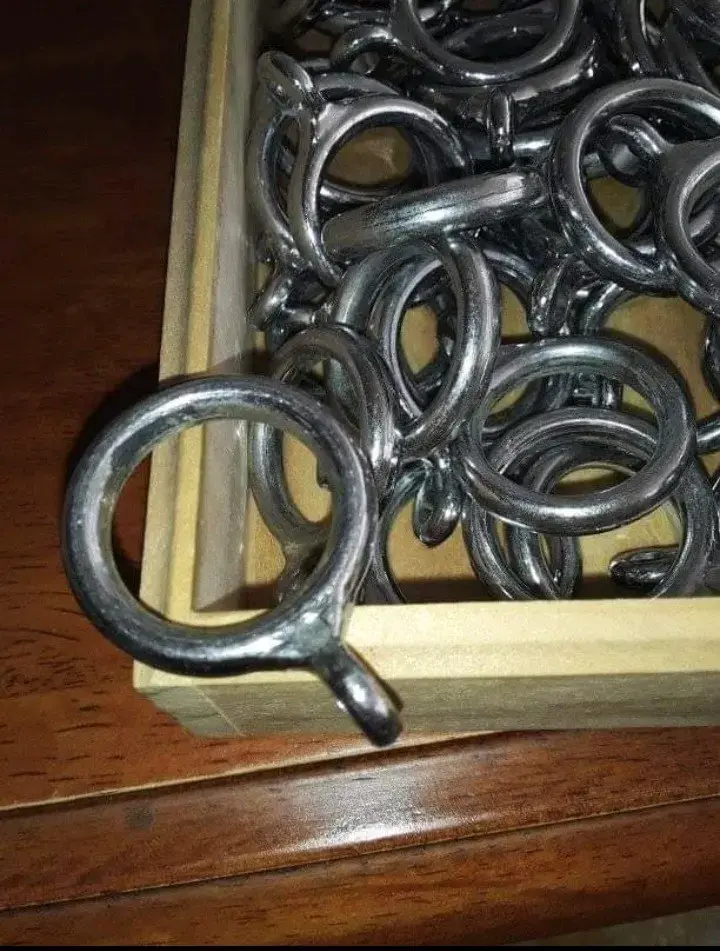 Argollas de metal 100 para cortinas o manualidades - 2