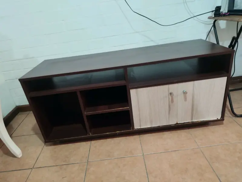 Muebles rack de TV con estantes y puertas - 1