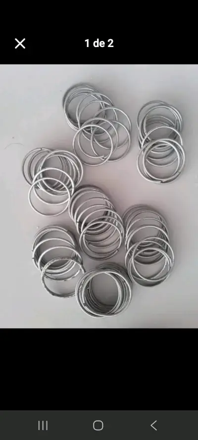 46 Argollas de metal para cortinaje y bisutería - miniatura 1