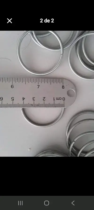 46 Argollas de metal para cortinaje y bisutería - miniatura 2