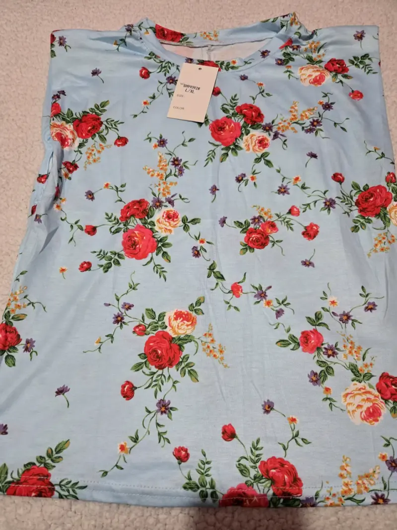 Polera sin mangas con estampado floral - 2