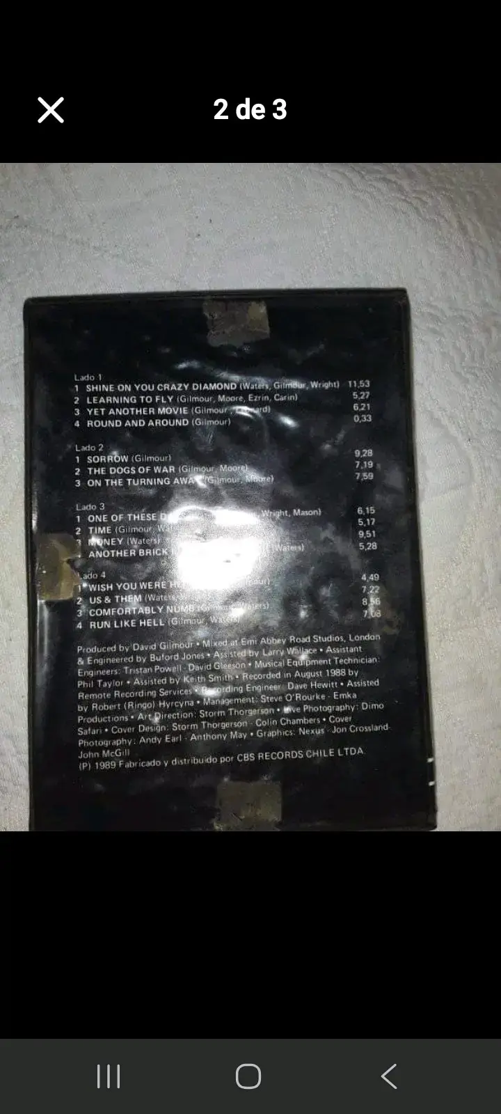 2 Casettes Pink Floyd Delicate Sound of Thunder - 2