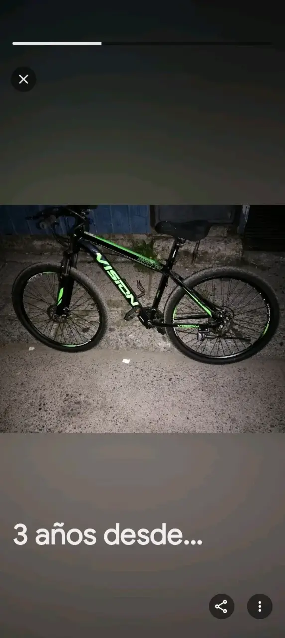Bicicleta Vision Mountain Bike Negra y Verde - 1