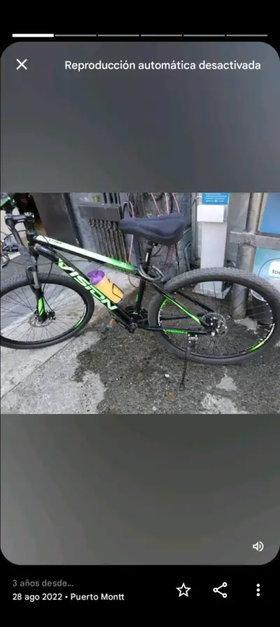 Bicicleta Vision Mountain Bike Negra y Verde - miniatura 2
