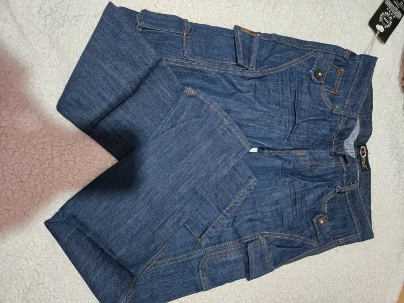 Jeans de mezclilla con diseño tie-dye para mujer - 6