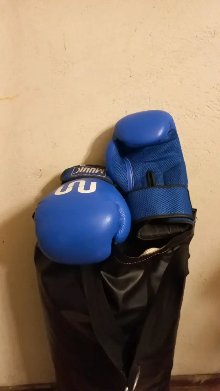 Guantes de boxeo azules Muuk 14 oz - 2