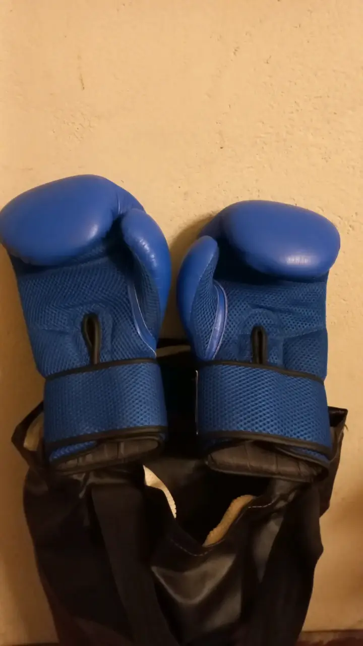 Guantes de boxeo azules Muuk 14 oz - 3