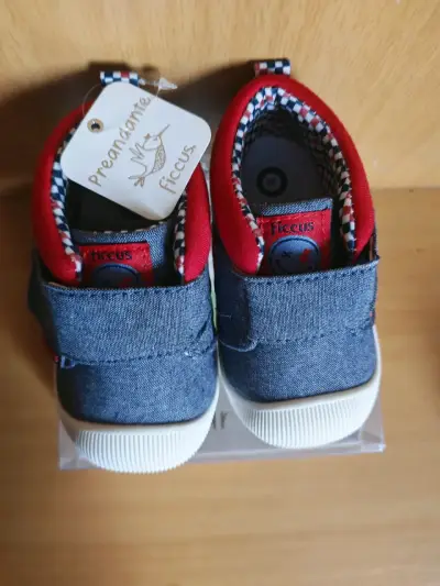Zapatillas de bebé Fiecus azul y rojo - miniatura 2