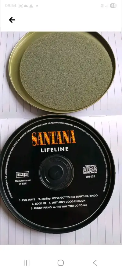 CDcaja circular grabado en Italia Santana Lifeline - miniatura 3