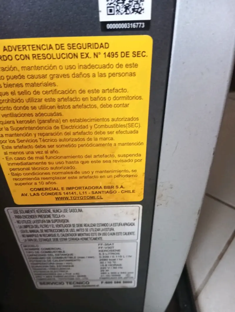 Calefactor a parafina Toyotomi con sistema programable - 2