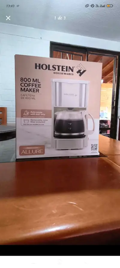 Cafetera Holstein 800 ml con filtro removible - miniatura 1