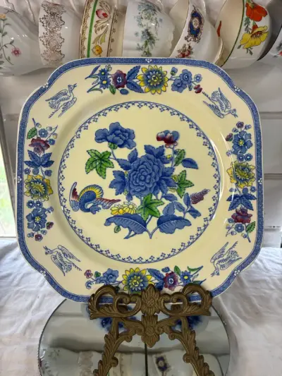 Plato decorativo cuadrado Spode Royal Jasmine - miniatura 1