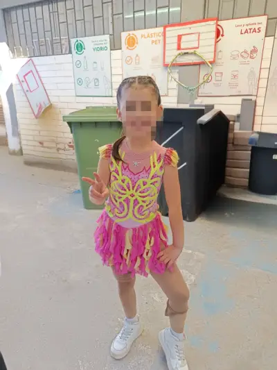 Malla de patinaje artístico pintada a mano talla 8 - miniatura 4
