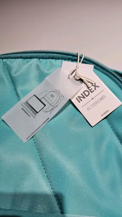Mochila turquesa para notebook Index - miniatura 2