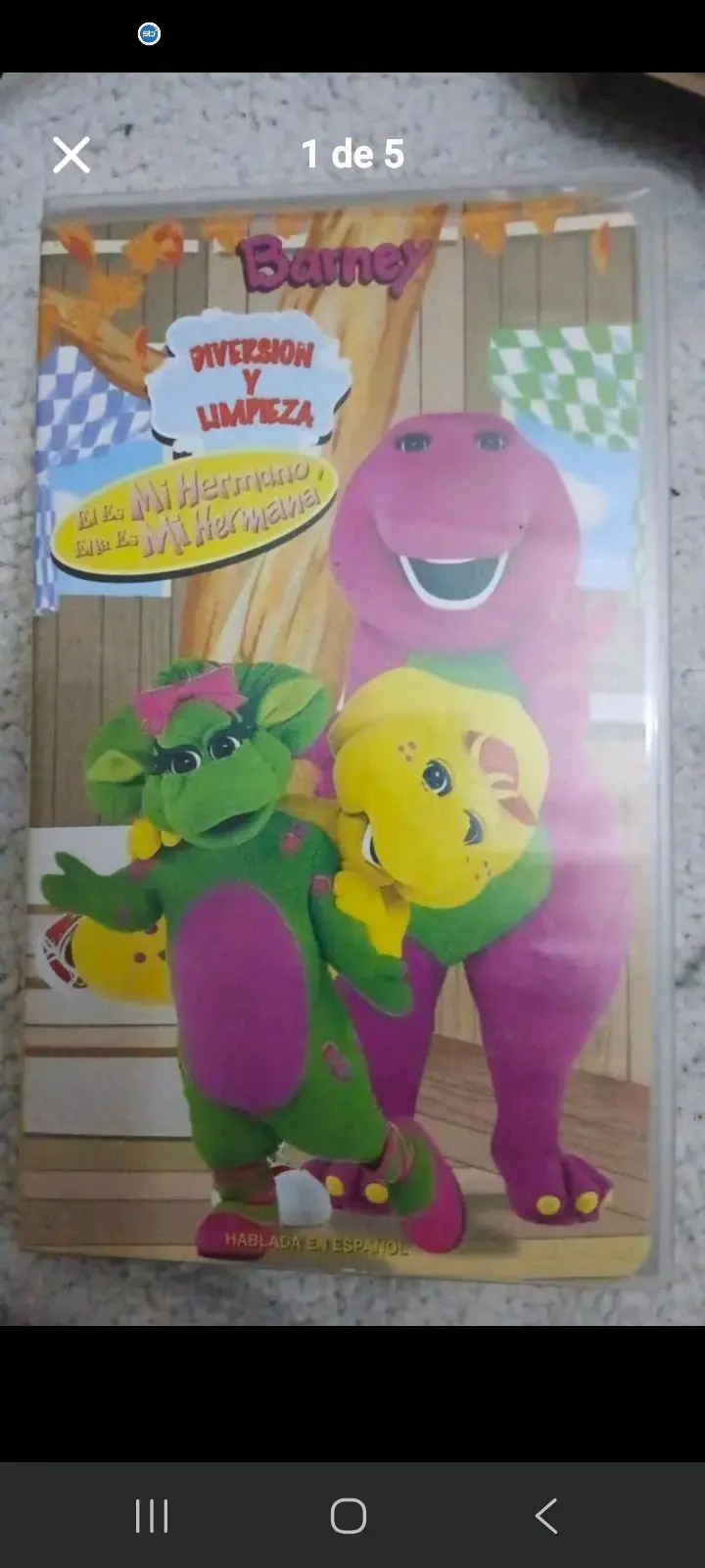 VHS Barney Diversión y Limpieza en Español - 1