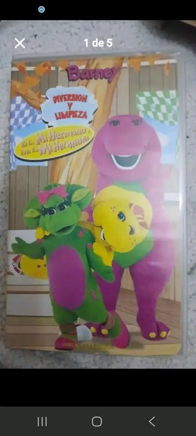 VHS Barney Diversión y Limpieza en Español - miniatura 1