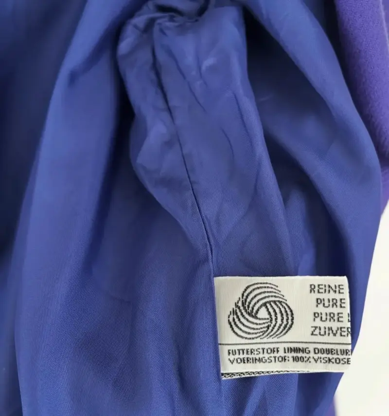Abrigo largo morado de lana para mujer - 4