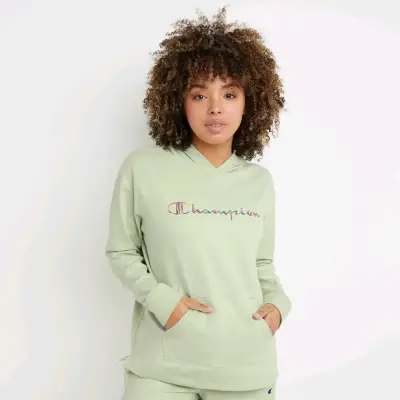 Polerón con capucha verde Champion para mujer - miniatura 1